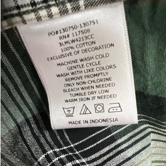 Vintage Levi’s Men Long Sleeve Button Down Shirt Size XL Green - Picture 7 of 7